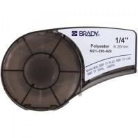 Фото - Інше для торгівлі Brady Стрічка для принтера етикеток  поліестер, 6.35mm/6.4m. чорний на біло 