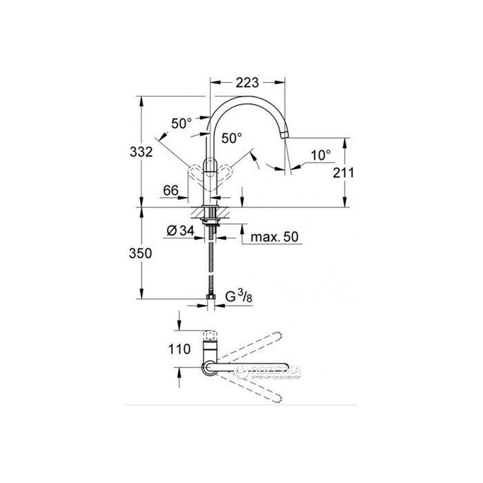 Смеситель Grohe BauLoop (31368000) изображение 4