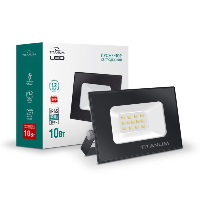 Прожектор TITANUM LED 10W 6000K TLF106 220V (TLF106) зображення 2
