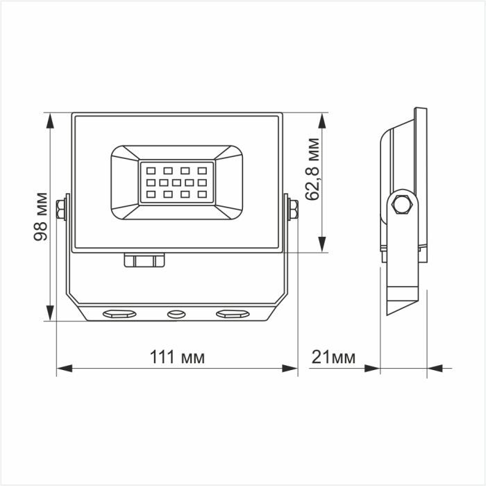 Прожектор TITANUM LED 10W 6000K TLF106 220V (TLF106) зображення 3