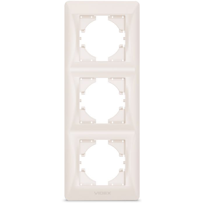 Рамка Videx BINERA кремова 3 поста (VF-BNFR3V-CR)