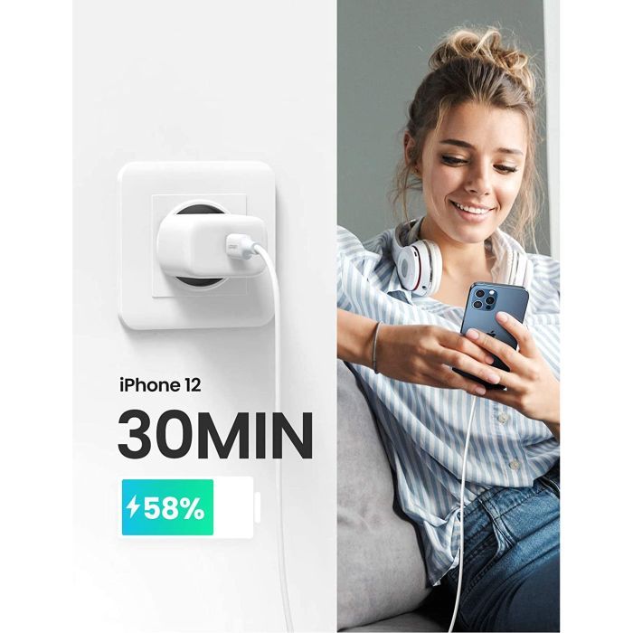 Зарядний пристрій Ugreen CD241 Mini PD 20W Fast Charger (White) (10220) зображення 3