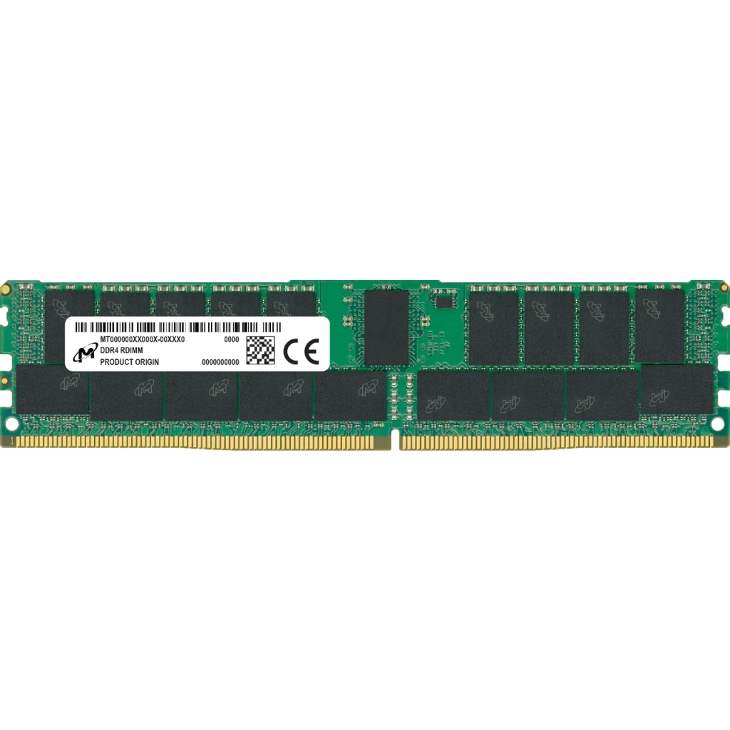 Модуль пам'яті для сервера DDR4 16GB ECC RDIMM 3200MHz 1Rx4 1.2V CL22 Micron (MTA18ASF2G72PZ-3G2E2)
