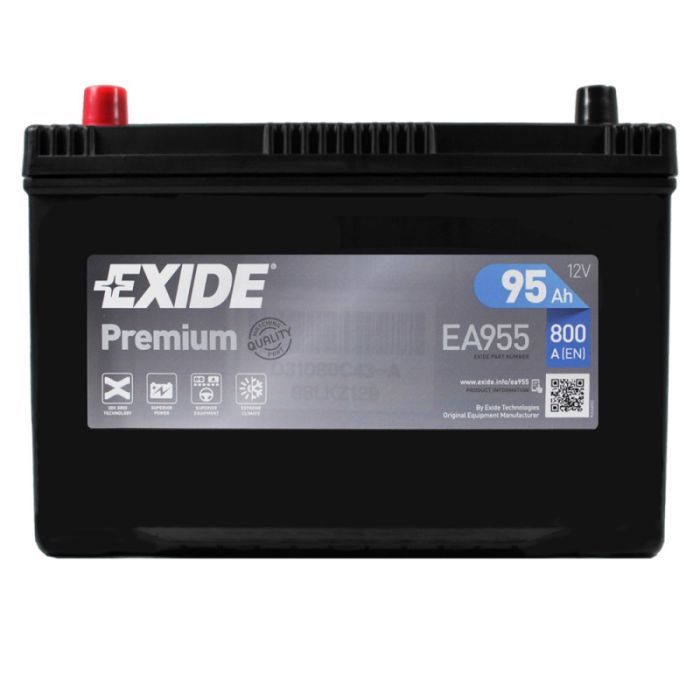 Аккумулятор автомобильный EXIDE PREMIUM 95A (EA955)
