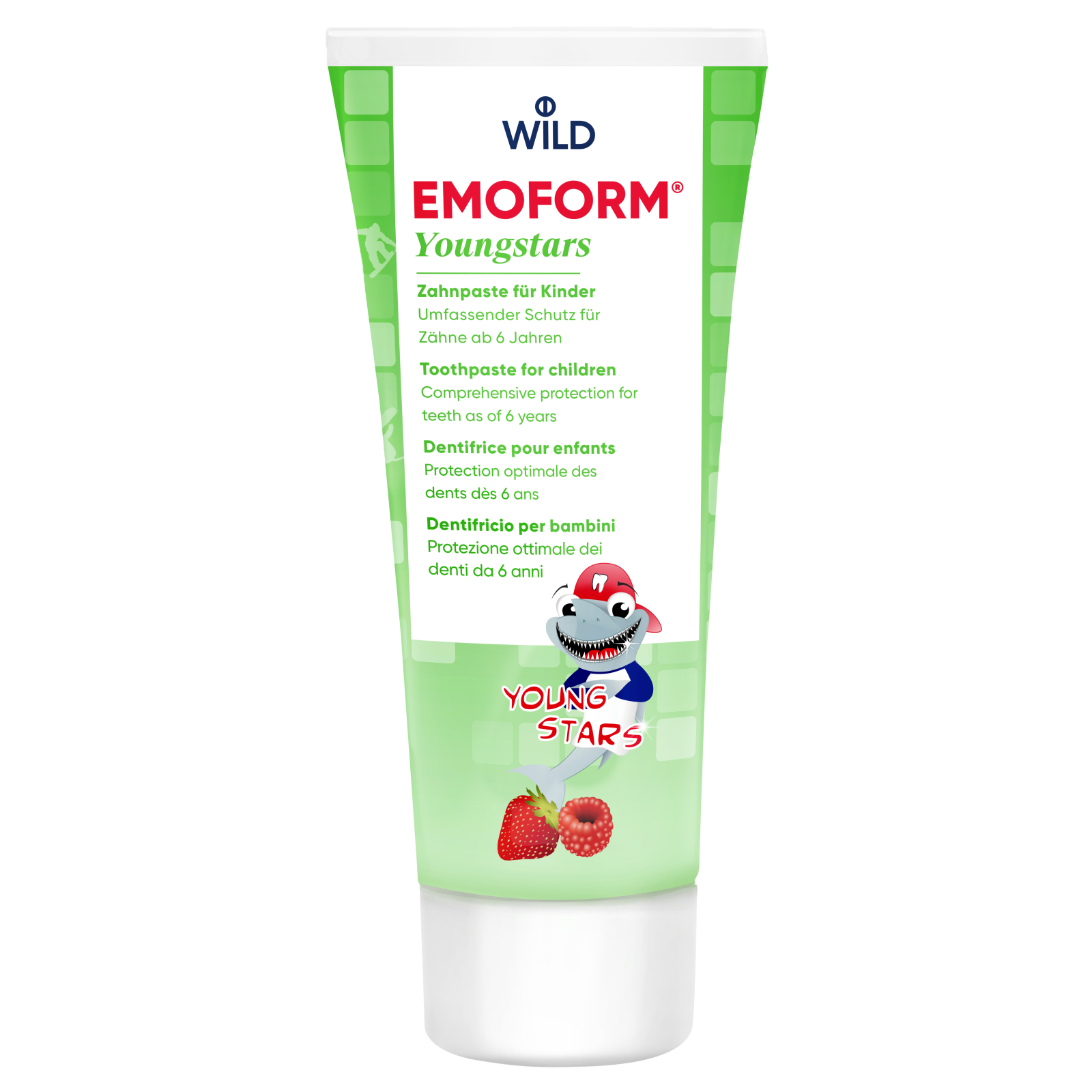 Дитяча зубна паста Dr. Wild Emoform Youngstars від 6 до 12 років 75 мл (7611841701761/7611841701242)