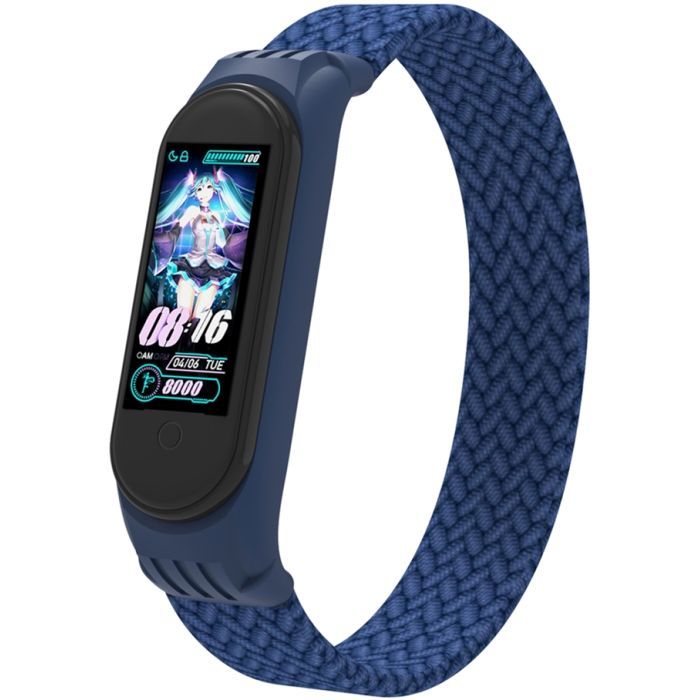 Ремінець до фітнес браслета Armorstandart Braided Solo Loop для Xiaomi Mi Band 4/5/6 Blue size M (ARM58764)