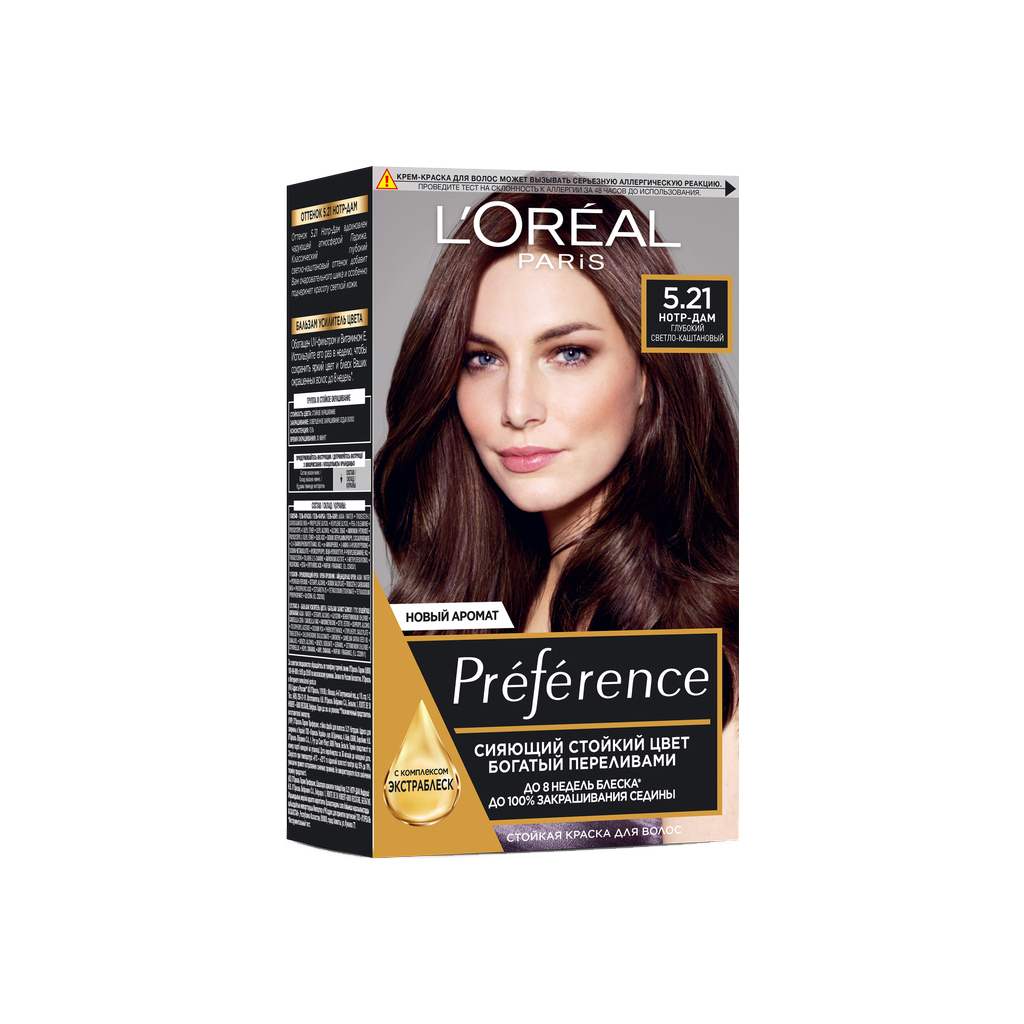 Фарба для волосся L'Oreal Paris Preference 5.21 - Глибокий світло-каштановий (3600522769224)