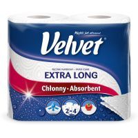 Бумажные полотенца Velvet Extra Long 2 слоя 90 отрывов 2 рулона (5901478998828)
