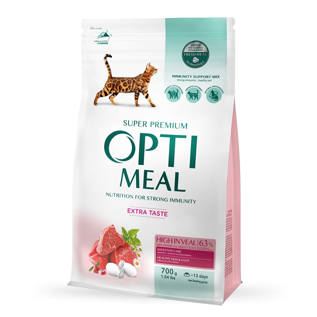 Сухой корм для кошек Optimeal со вкусом телятины 300 г (4820083906107)