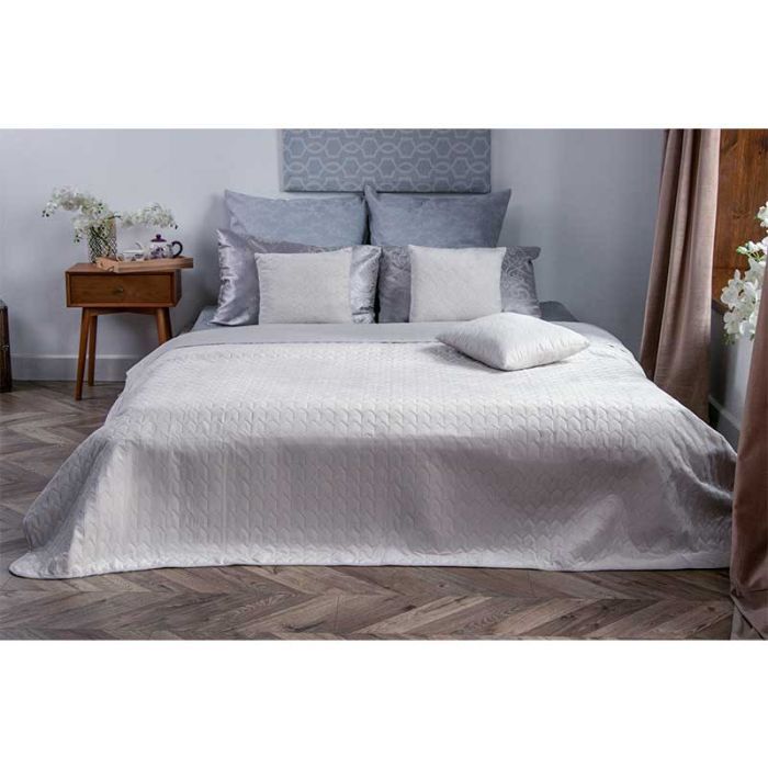Покрывало Руно двустороннее VeLour Жемчужное 220 х 240 см (330.55_Ice)