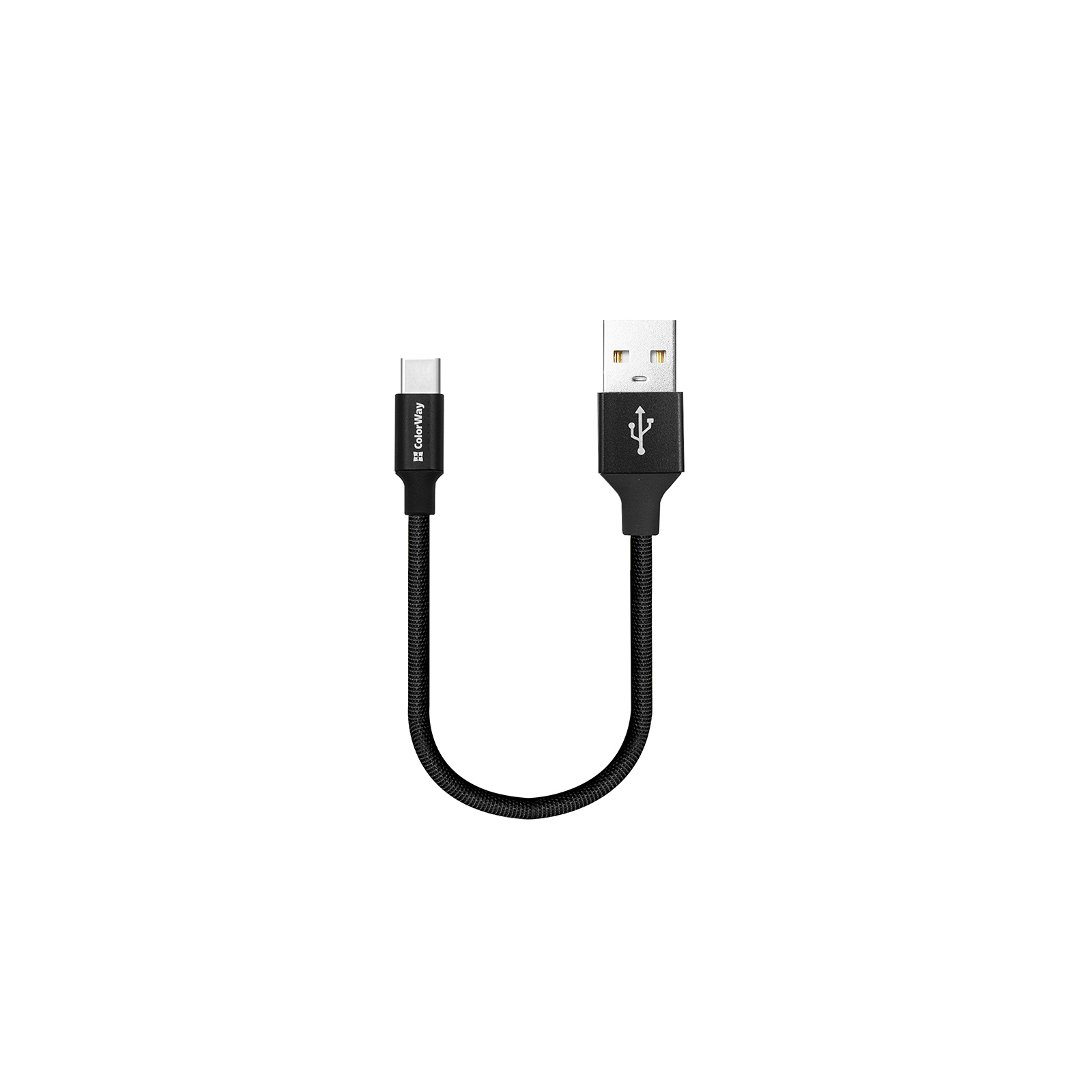 Дата кабель USB 2.0 AM to Type-C 0.25m black ColorWay (CW-CBUC048-BK) зображення 2