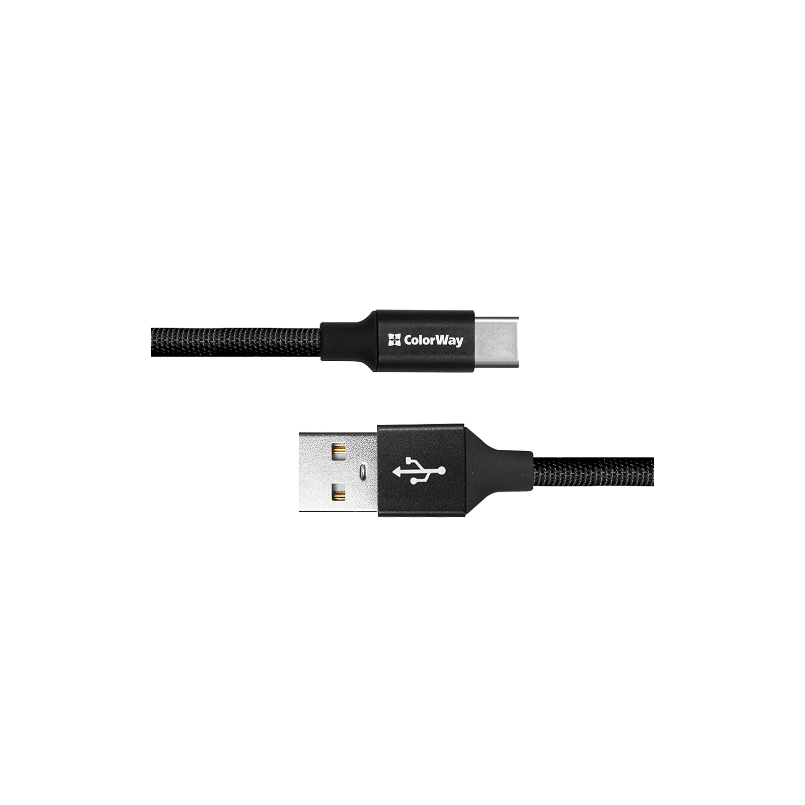 Дата кабель USB 2.0 AM to Type-C 0.25m black ColorWay (CW-CBUC048-BK) зображення 3