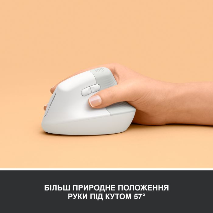 Мышка Logitech Lift Vertical Ergonomic Wireless/Bluetooth Rose (910-006478) изображение 3