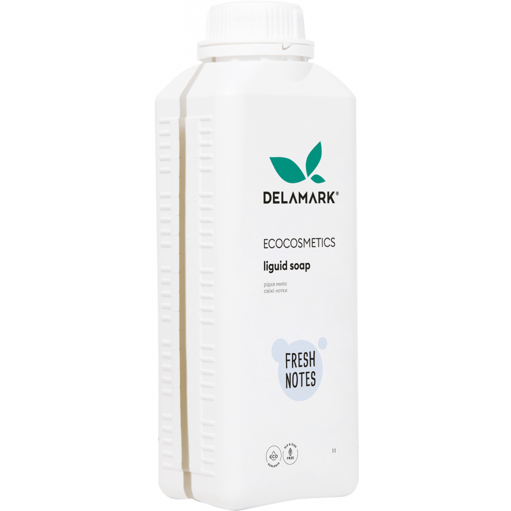 Жидкое мыло DeLaMark Свежие нотки 1 л (4820152331939)