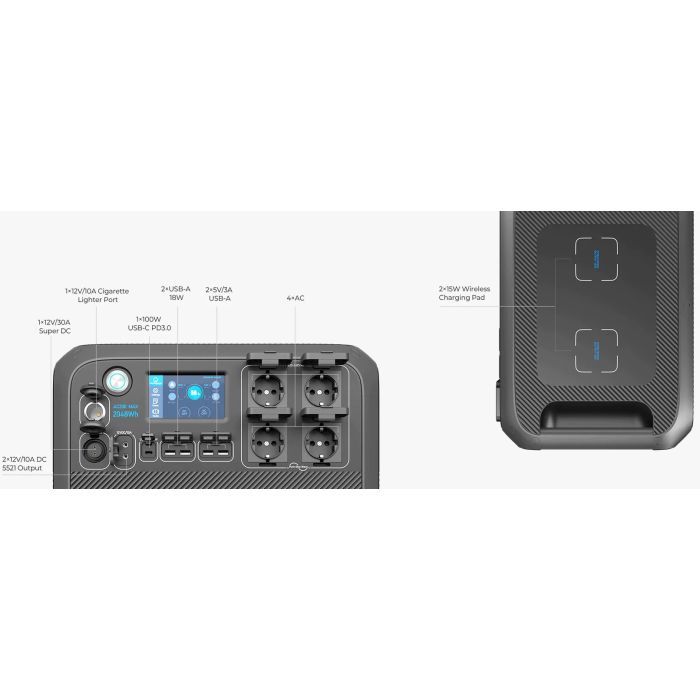Зарядна станція BLUETTI 2200W AC200MAX Solar (AC200MAX) зображення 7