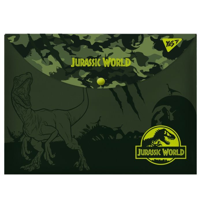 Папка - конверт Yes на кнопке А4 JURASSIC WORLD (491739)