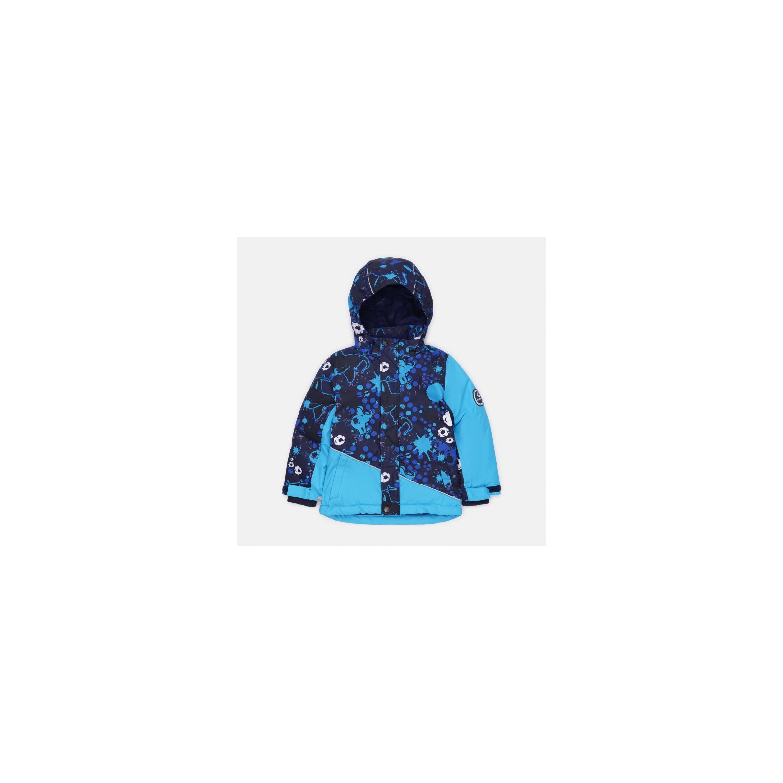 Куртка Huppa ALEX 1 17800130 темно-синій з принтом/світло-синій 158 (4741468986166)