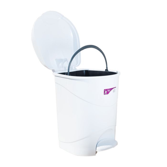 Контейнер для мусора Irak Plastik Bella №1 с педалью белый 12 л (4557) изображение 2