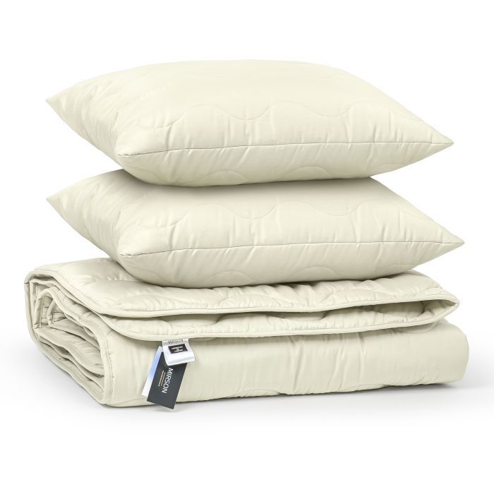 Ковдра MirSon Набір EcoSilk всесезонний №1662 Eco Light Krem Ковдра + поду (2200002655194) зображення 3