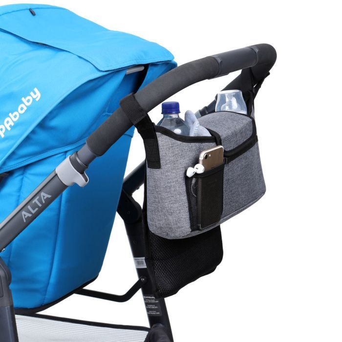 Сумка для мамы DreamBaby GREY DENIM Органайзер, подстаканник, крючки (G2285) изображение 2