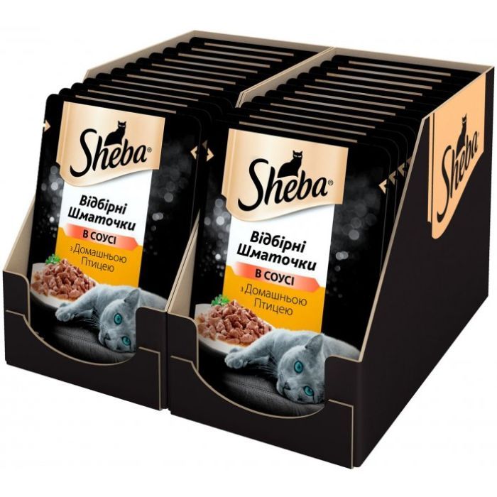 Влажный корм для кошек Sheba cig POU с домашней птицей в соусе 85 г (4770608257293) изображение 3