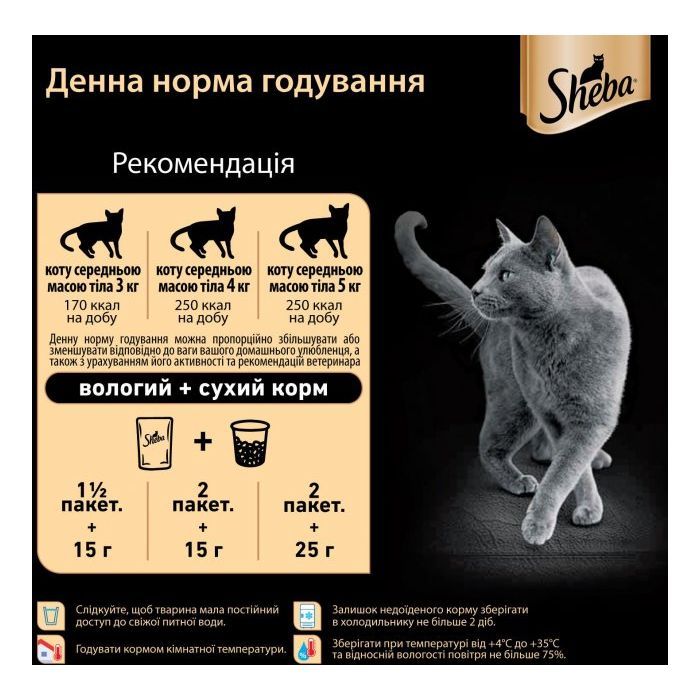 Влажный корм для кошек Sheba cig POU с домашней птицей в соусе 85 г (4770608257293) изображение 8