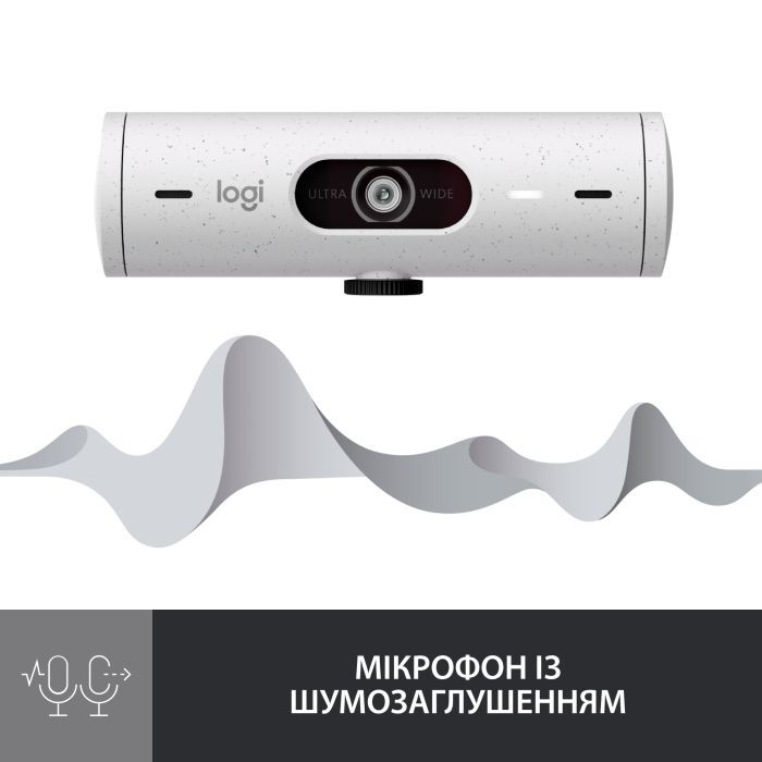Веб-камера Logitech Brio 500 Off-White (960-001428) изображение 4