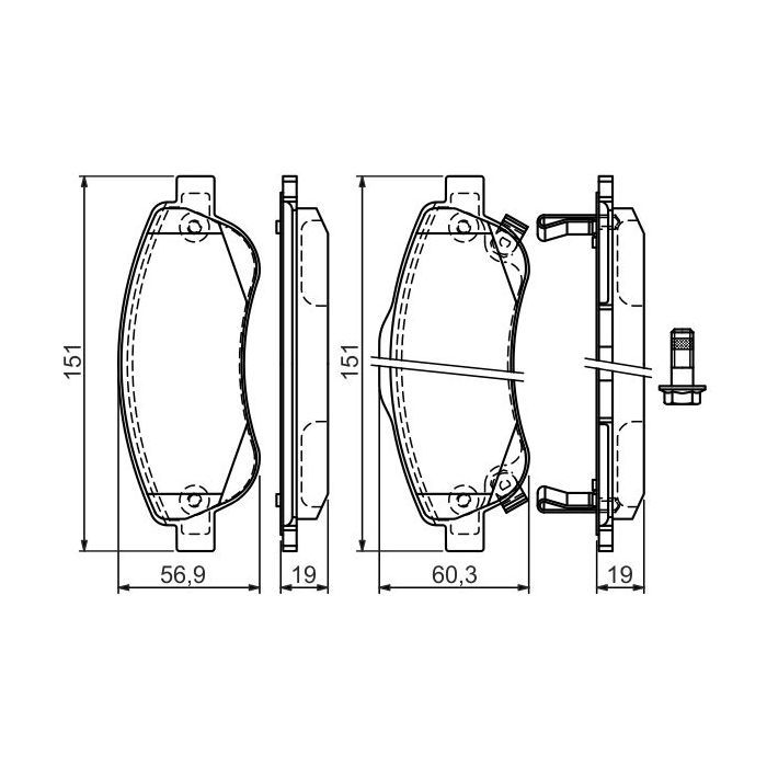 Гальмівні колодки Bosch 0 986 494 379 зображення 4