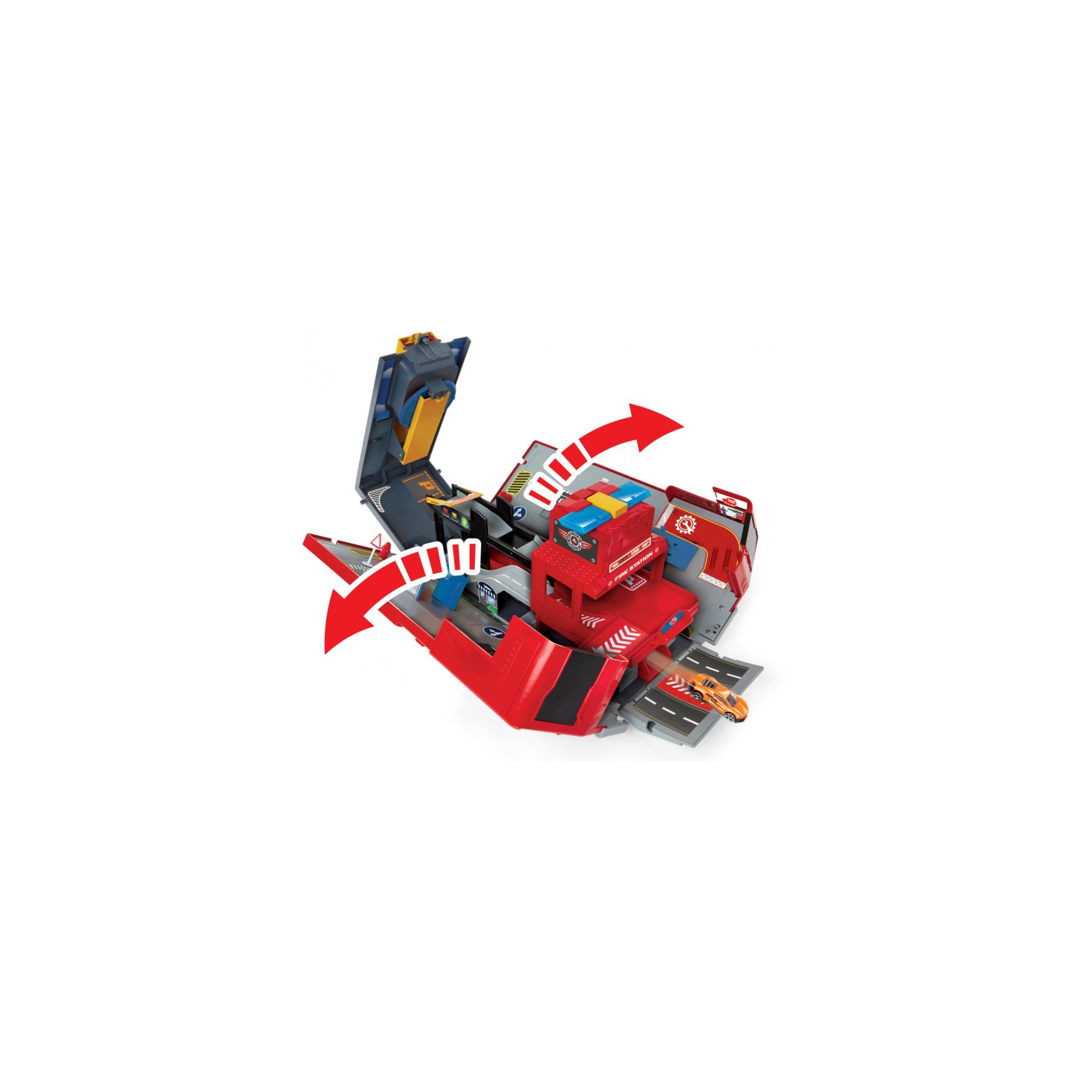 Игровой набор Dickie Toys 2 в 1 Пожарная машина. Разверни город (3719005) изображение 3