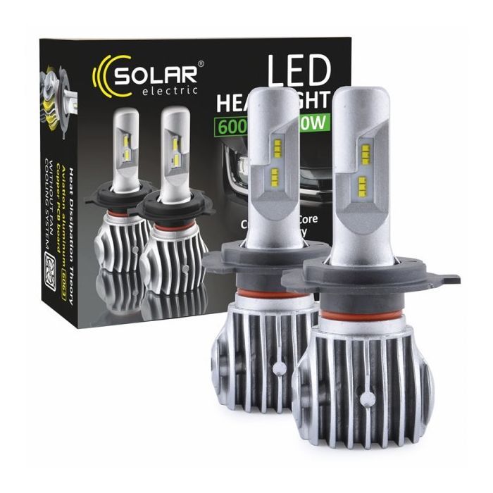 Автолампа SOLAR H4 12/24V 6500K 6000Lm 50W Cree Chip 1860 (8604) зображення 4