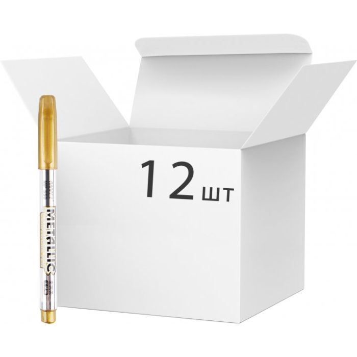 Маркер Baoke 1.5 мм golden Metallic 12 шт (MARK-PER-BAO550GO-12) изображение 2
