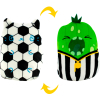Мягкая игрушка Cats vs Pickles 2 в 1 – Котик и огурец Футбол (CVP2200-2) изображение 4