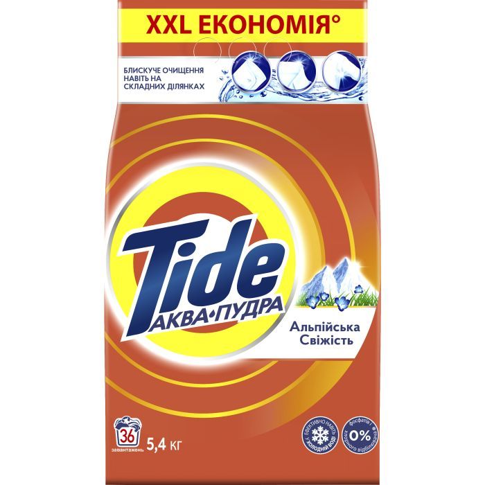 Стиральный порошок Tide Аква-Пудра Альпийская свежесть 5.4 кг (8006540535189) изображение 2