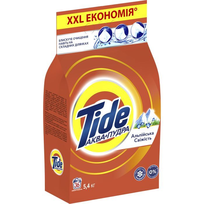 Стиральный порошок Tide Аква-Пудра Альпийская свежесть 5.4 кг (8006540535189) изображение 3