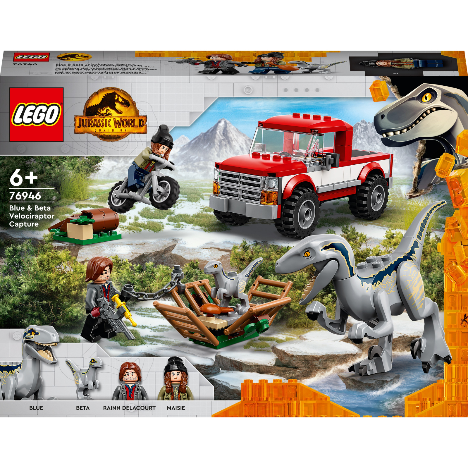 Конструктор LEGO Jurassic World Охота на Блу и Бета-велоцираптора 181 деталь (76946)