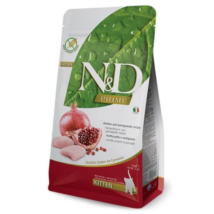 Сухой корм для кошек Farmina GRAIN FREE Kitten курица, гранат 1.5 кг (8010276032584)