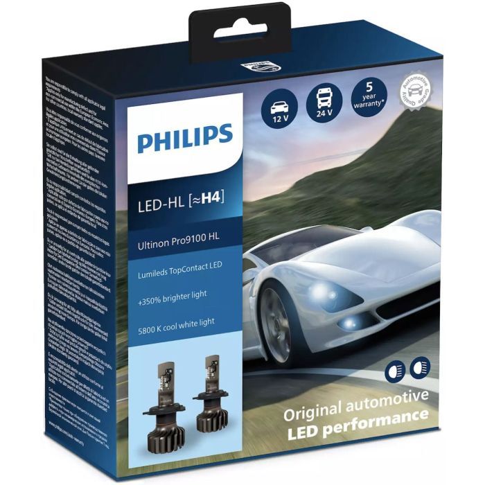 Автолампа Philips LED H4 11342U91Х2 12/24V Ultinon Pro9100 +350 (74244) изображение 3