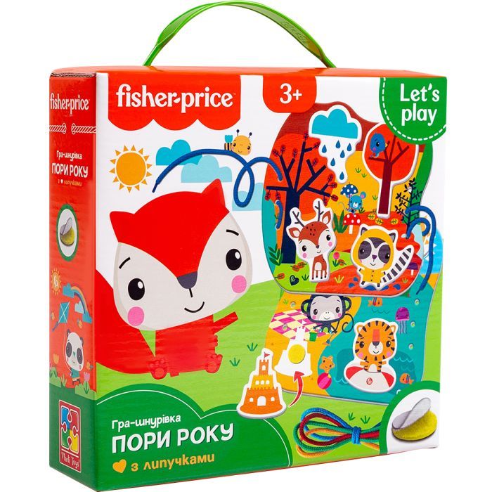 Развивающая игрушка Vladi Toys Игра-шнуровка Fisher Price Времена года (укр) (VT5303-25)
