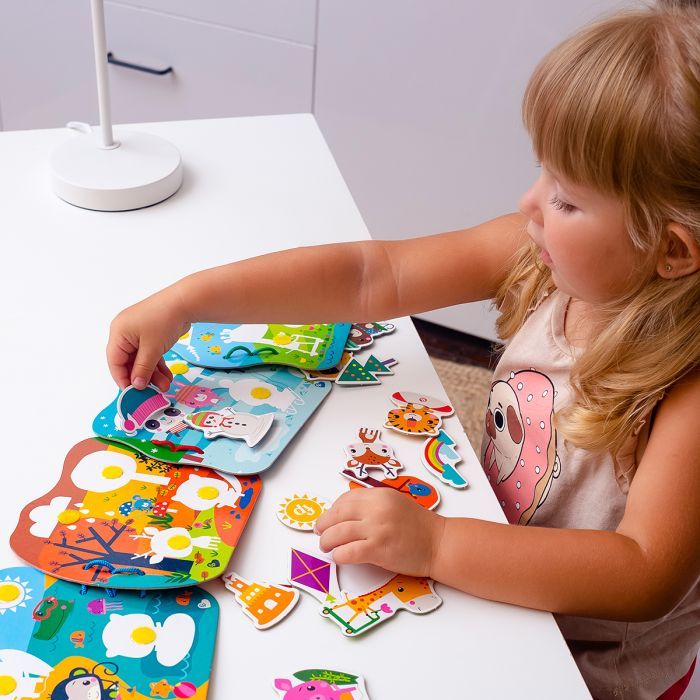 Развивающая игрушка Vladi Toys Игра-шнуровка Fisher Price Времена года (укр) (VT5303-25) изображение 5