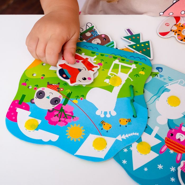 Развивающая игрушка Vladi Toys Игра-шнуровка Fisher Price Времена года (укр) (VT5303-25) изображение 6