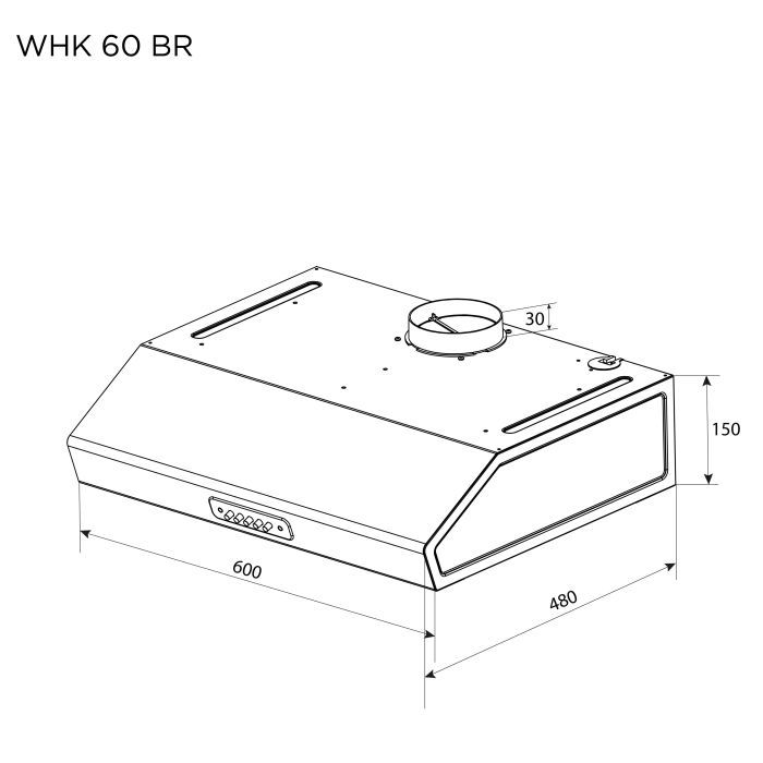 Витяжка кухонна Pyramida WHK 60 BL зображення 7