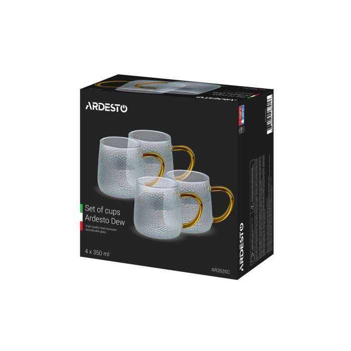 Набір чашок Ardesto Dew 350 мл 4 шт (AR2635C) зображення 3