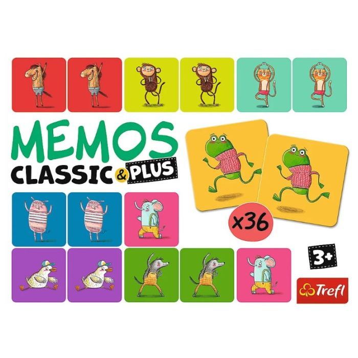 Настольная игра Trefl Мемо Классическое Двигайся и играй (Memos Classic&plus. Move and play) (02271) изображение 2