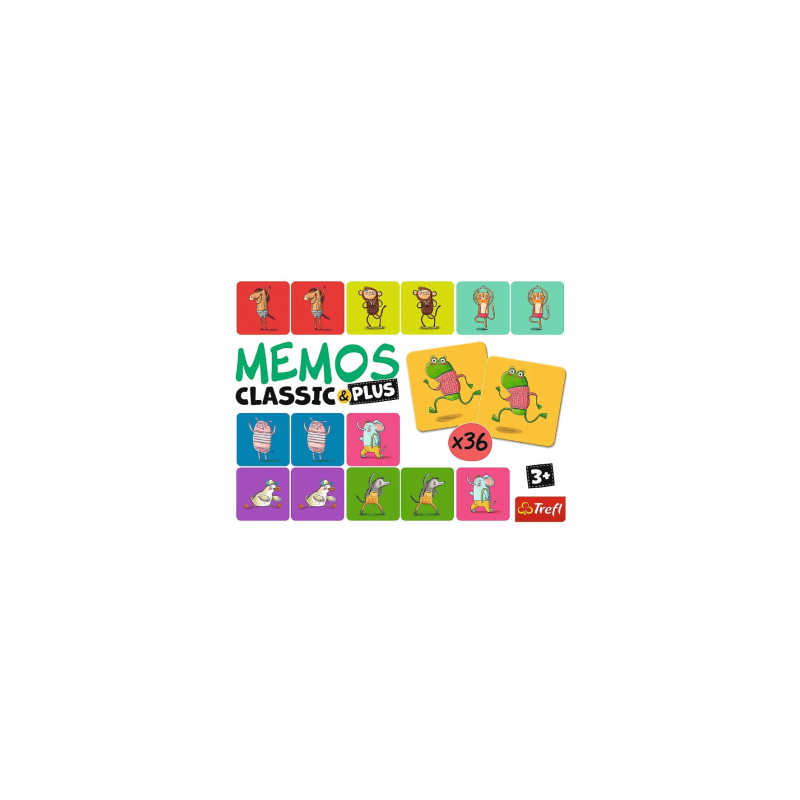 Настільна гра Trefl Мемо Класичні. Рухайся та грай (Memos Classic&plus. Move and play) (02271) зображення 2
