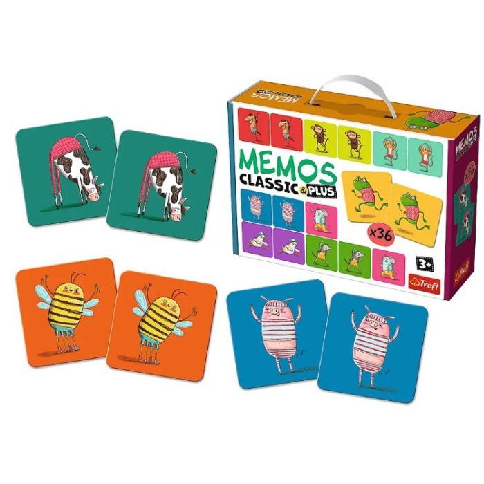 Настольная игра Trefl Мемо Классическое Двигайся и играй (Memos Classic&plus. Move and play) (02271) изображение 4