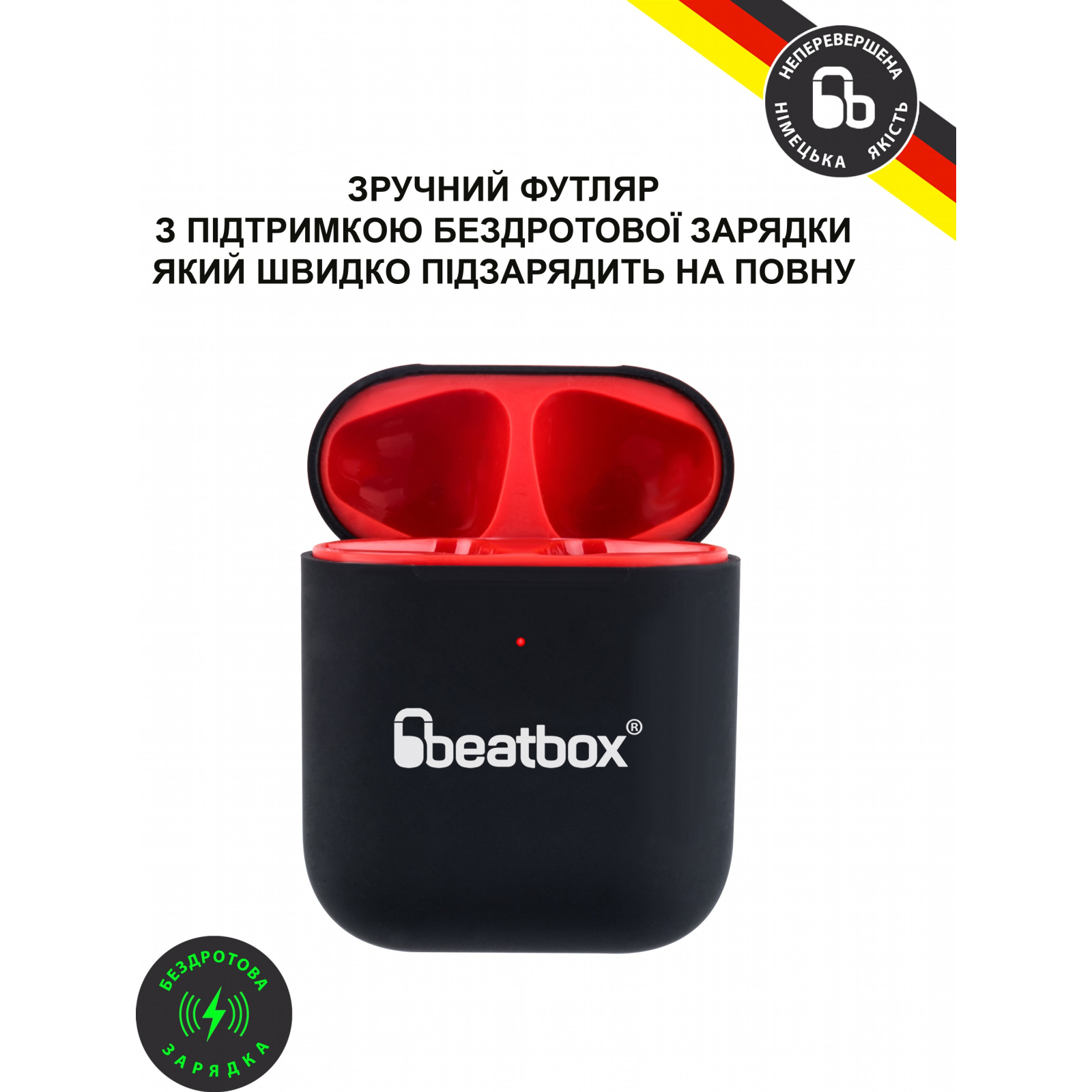 Наушники BeatBox PODS AIR 2 Wireless Сharging Black-Red (bbpair2wcbr) изображение 4