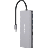 Порт-репликатор Canyon DS-12, 13 in 1 USB-C hub, 2*HDMI, Gigabit Ethernet, VGA, 3*USB3.0, PD/100W, 3.5mm audio jack (CNS-TDS12)