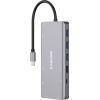 Порт-реплікатор Canyon DS-12, 13 in 1 USB-C hub, 2*HDMI, Gigabit Ethernet, VGA, 3*USB3.0, PD/100W, 3.5mm audio jack (CNS-TDS12)
