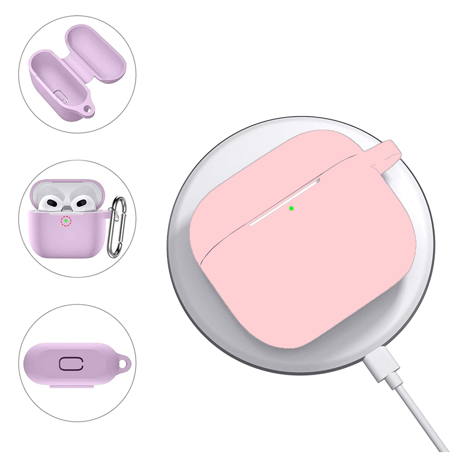 Чохол для навушників BeCover Silicon для Apple AirPods (3nd Gen) Pink (707185) зображення 4