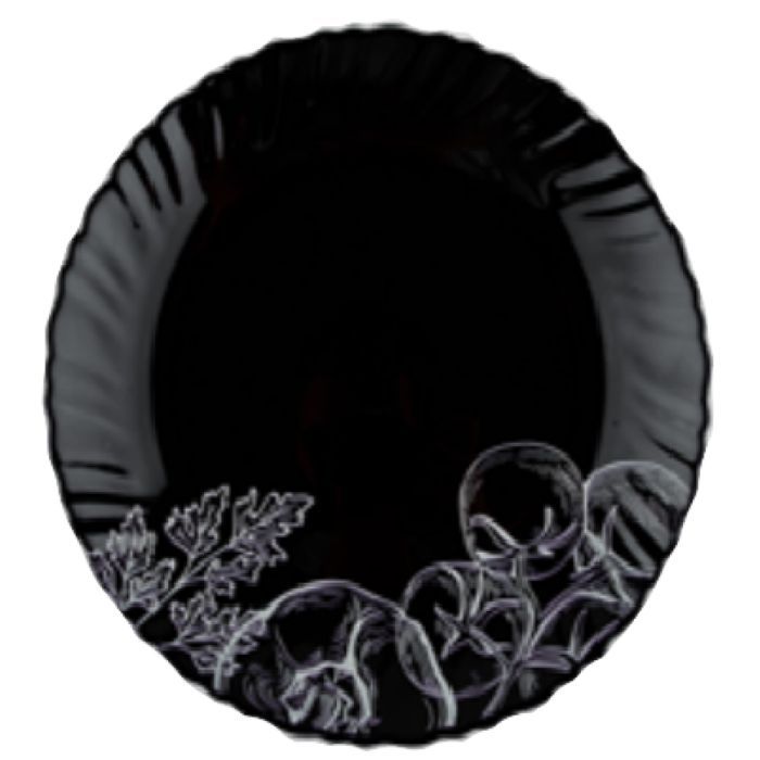Тарілка Vittora Овочевий Етюд Black Wave десертна 19 см (V-190Bvs)
